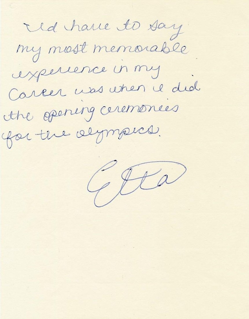 Etta James- Signed Handwritten Note (1 of 1)