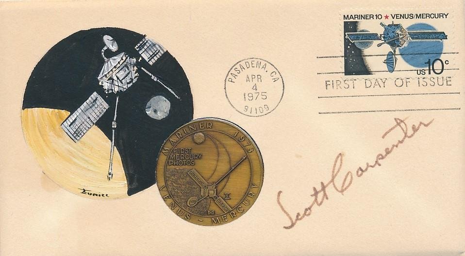 Scott Carpenter-Signed First Day Cover w/Coin (1 of 1)