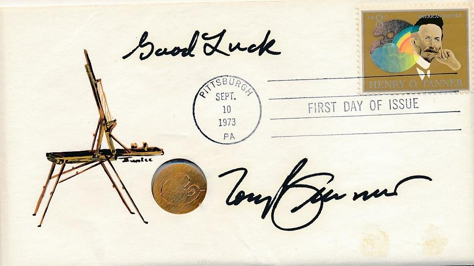 Tony Bennett- Hand Painted Signed FDC Cover w/Coin (1 of 1)