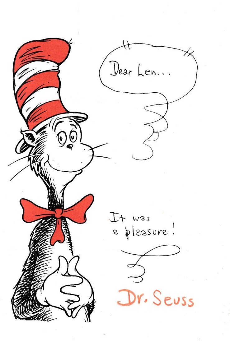 Dr. Seuss- Signed Print of the Cat in the Hat (1 of 1)