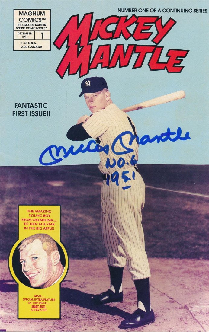 Mickey Mantle-Signed 1st Issue of "Mickey Mantle Magnum Comic Book" (1 of 1)