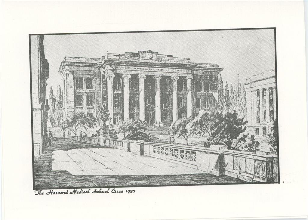 Joseph E. Murphy-Signed Harvard Medical School Card (Nobel Prize 1990): 5.5x4 Fold-open card with a sketch of The Harvard Medical School from 1937. Inside is a typed note to Jim Wiggins, dated April 18, 1991, regarding a photo request. Signed at the conclusion in blue ink