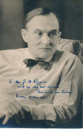 Heimito von Doderer-SUPER RARE!!! Vintage Signed Photograph (Austrian Writer)