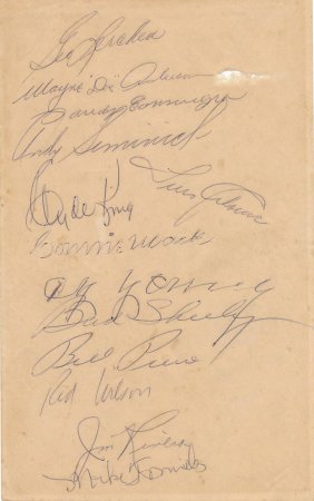Cy Young, Connie Mack Etc-Historical Signed Page by 13 Baseball Greats!!!!