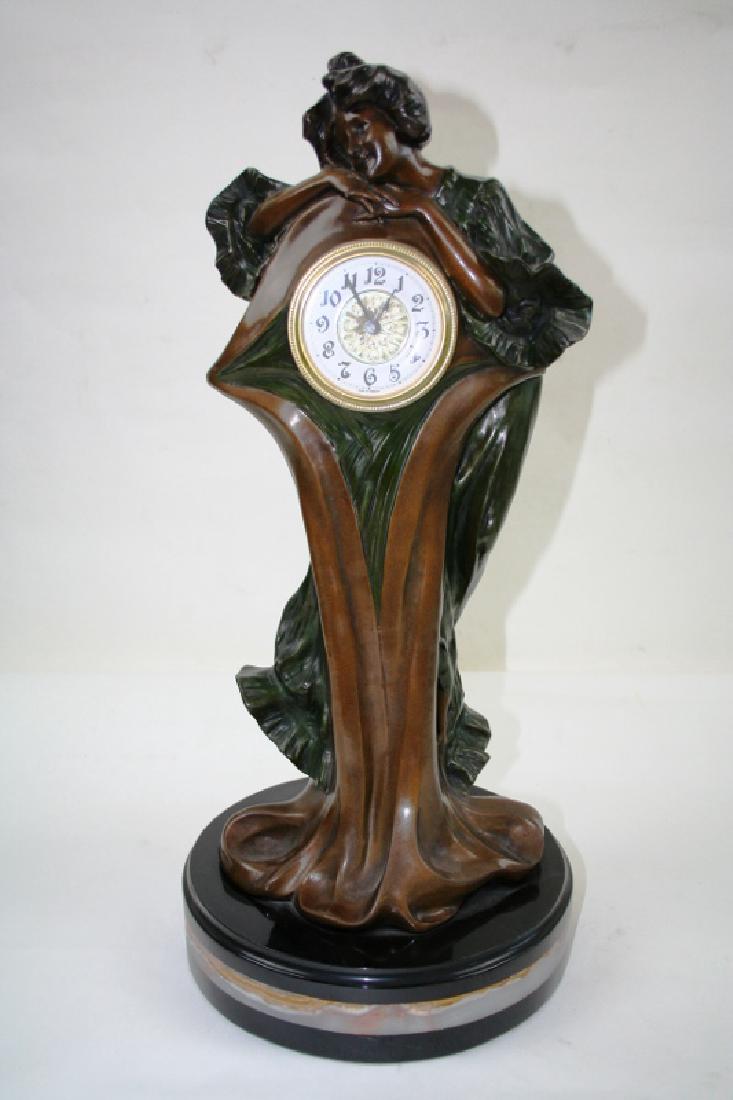 Art Nouveau Lady Clock (1 of 3)