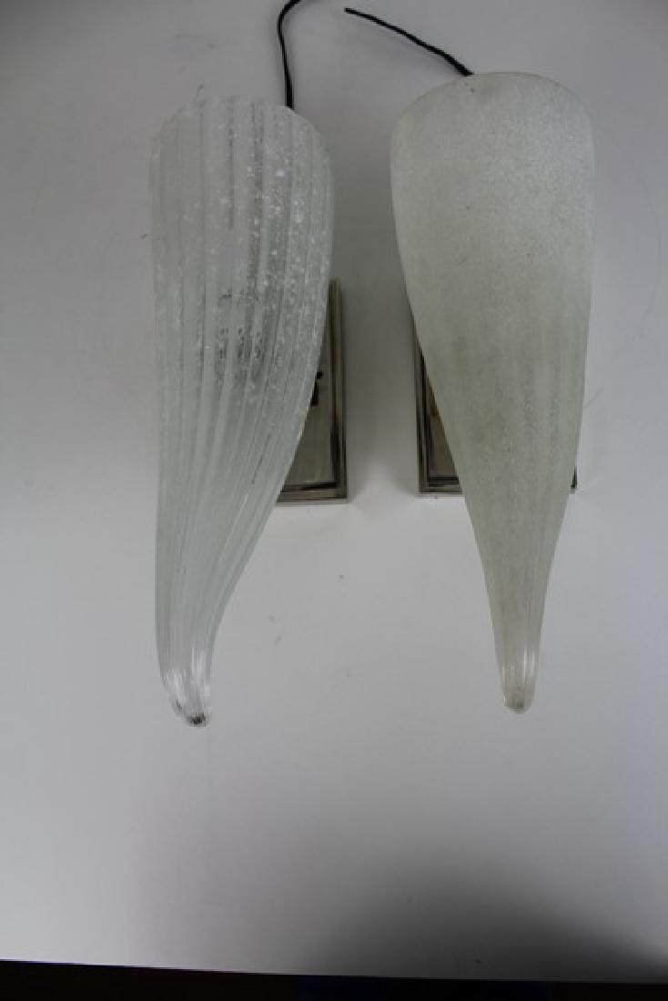 Italian Glass Horn Sconces (Pair) (1 of 2)