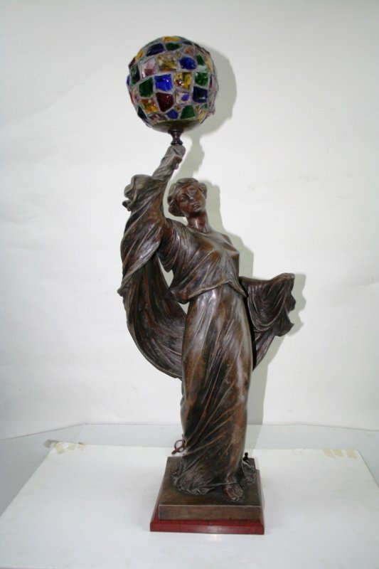 Antique Art Nouveau Lady Lamp (1 of 6)