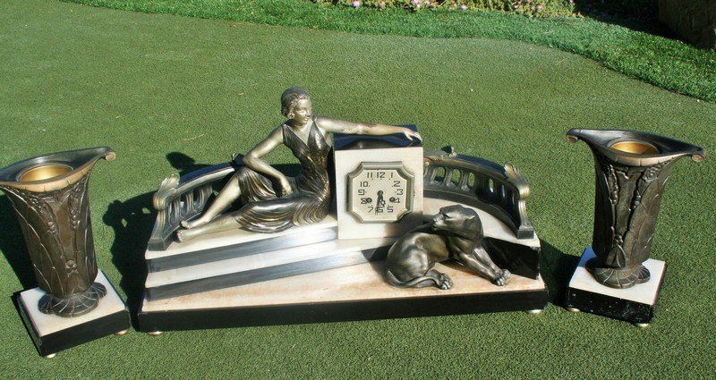 Original Art Deco Clock Set (1 of 3)