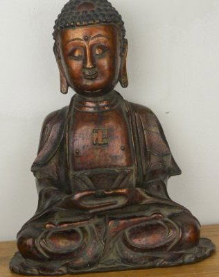 Chinese antique gilt bronze statues (1 of 10)