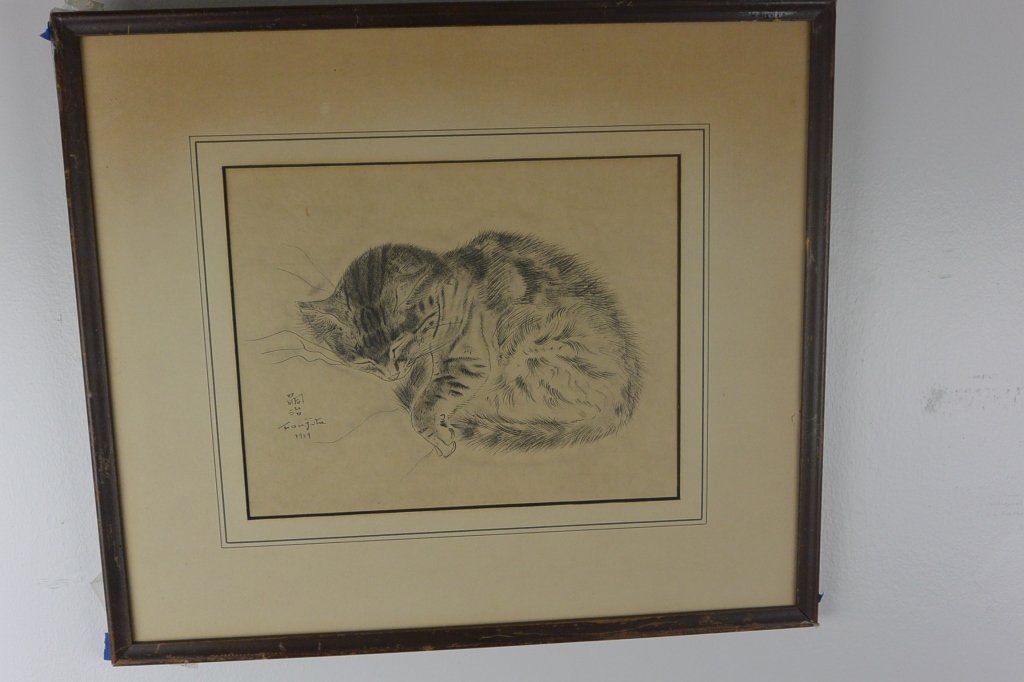 1929 Japanese cat Painting by Tsuguharu Foujita (1 of 5)