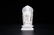 A Chinese Carved Jade Buddha with Gilt Bronze Stand - 3