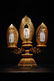 A Chinese Carved Jade Buddha with Gilt Bronze Stand - 8