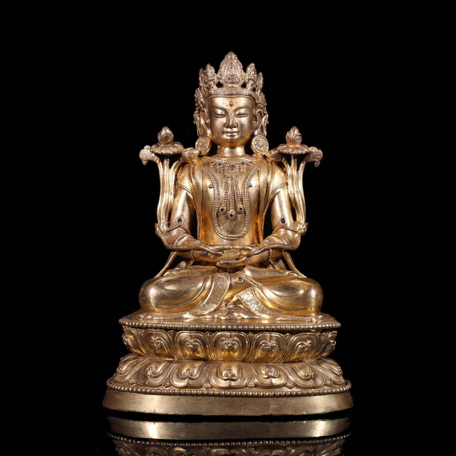 A Chinese Gild Bronze Buddha Statue (1 of 8)