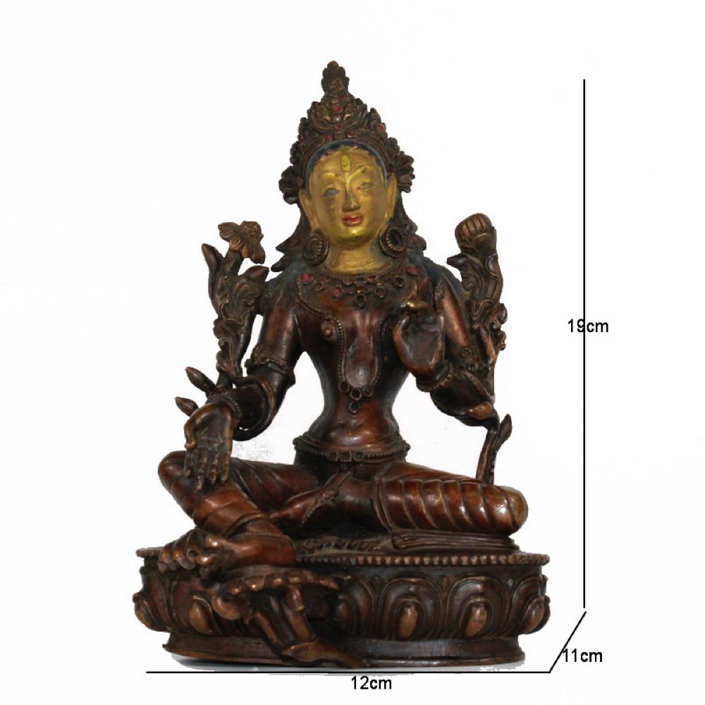 A Tibet Bronze Gilding Guanyin Buddha Statue (1 of 5)
