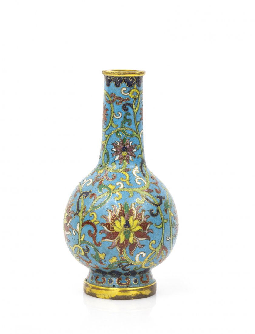 A SMALL CLOISONN_ ENAMEL VASE (1 of 6)