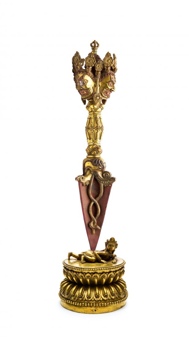 A  GILT-BRONZE VAJRA (1 of 7)