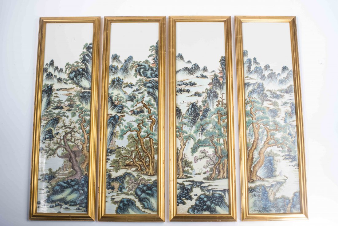 A Chinese Porcelain Plaque with Frame (1 of 6)