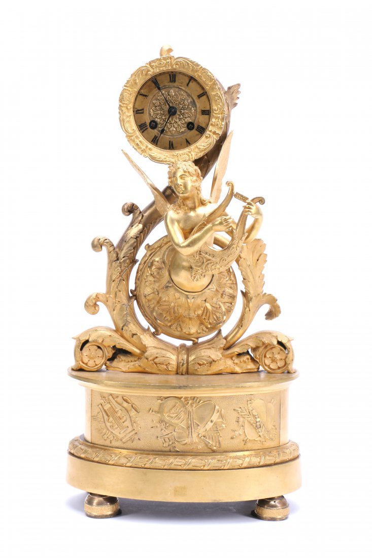French Gilt Bronze Clock - Lady (1 of 10)