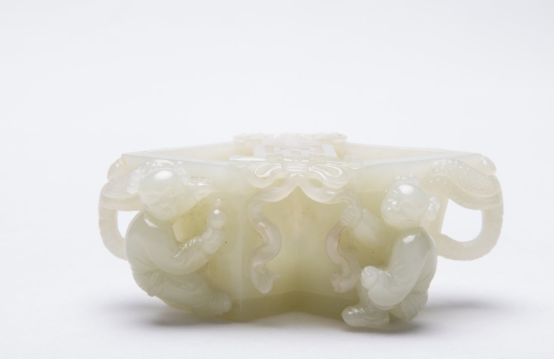 A Chinese White Jade Brush Washer (1 of 7)