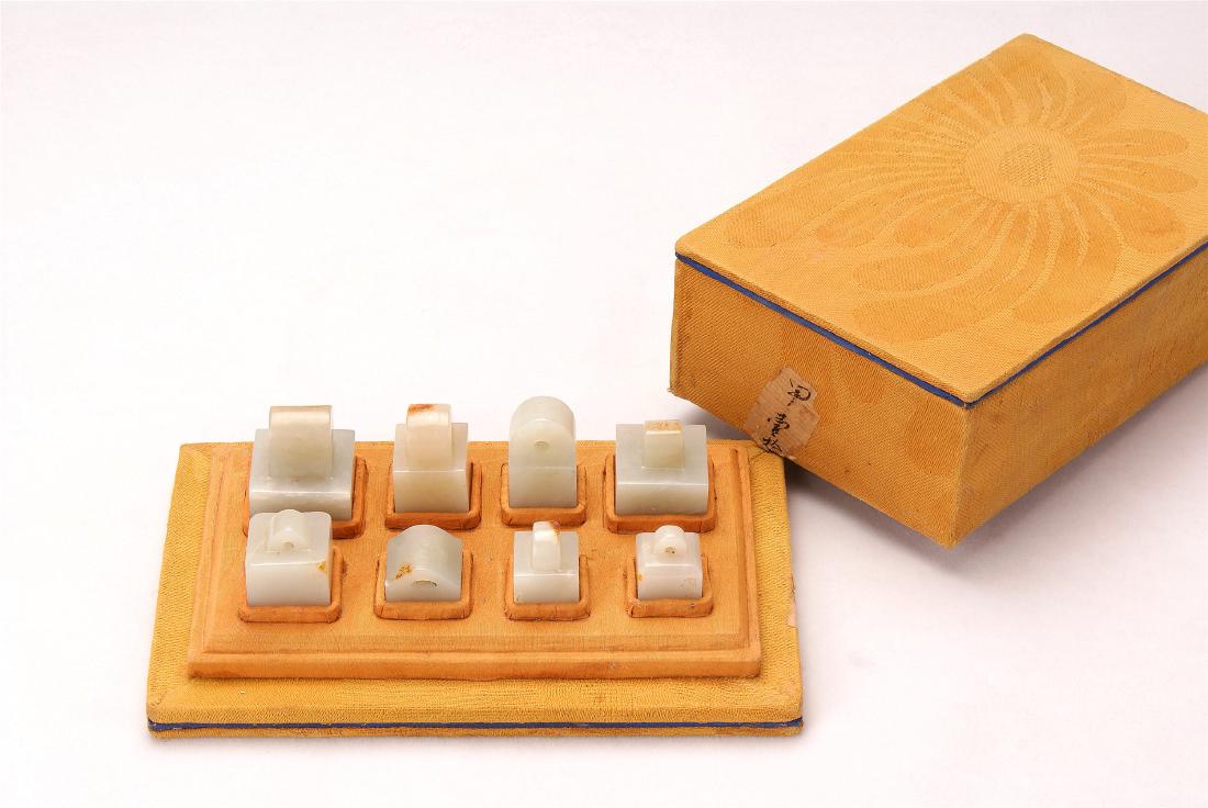 Eight Chinese Carved Jade Royal Seal (1 of 9)