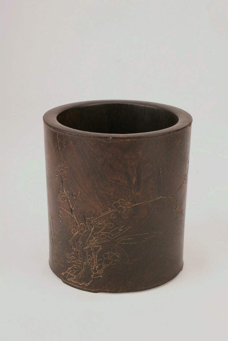 A Chinese Zitan Brush Pot (1 of 6)