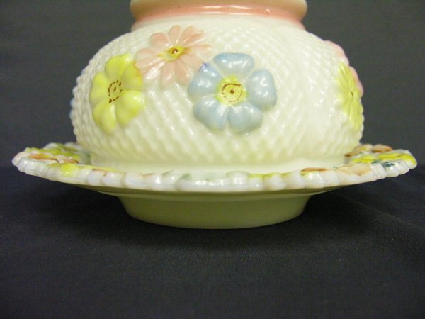 VINTAGE EAPG COSMOS COVERED BUTTER DISH - 2
