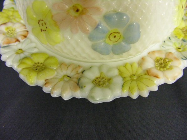 VINTAGE EAPG COSMOS COVERED BUTTER DISH - 3