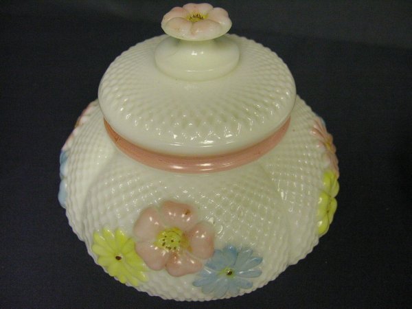 VINTAGE EAPG COSMOS COVERED BUTTER DISH - 6