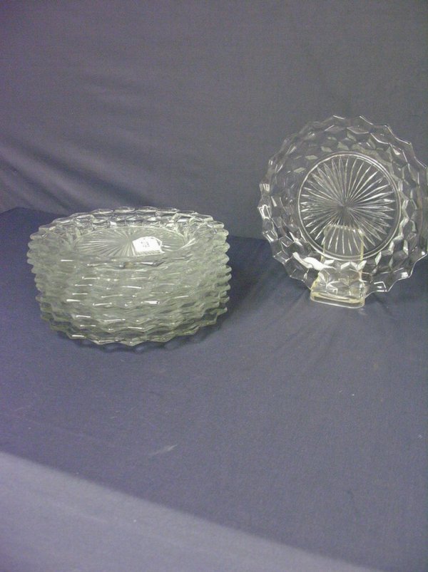 9 AMERICAN FOSTORIA PLATES