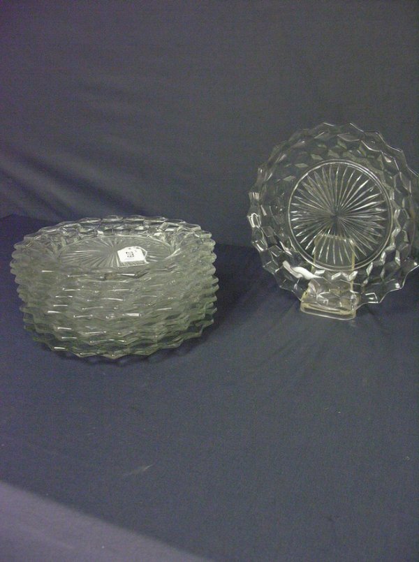 9 AMERICAN FOSTORIA PLATES - 2