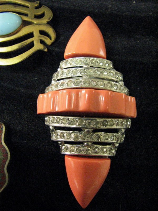 3 PC LOT VINTAGE DECO LADIES BELT BUCKLES - 3