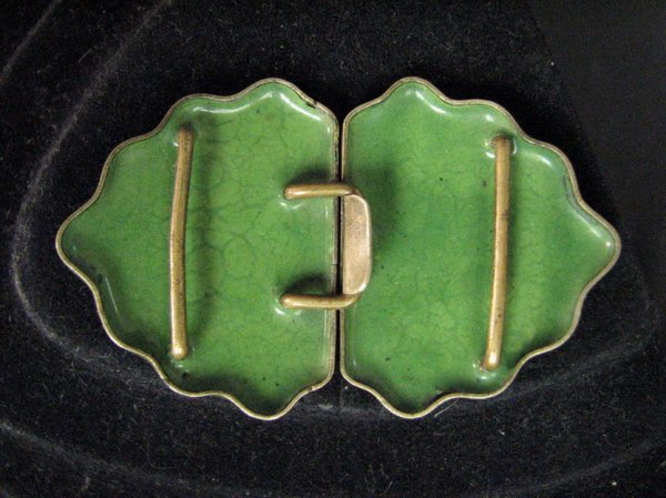 3 PC LOT VINTAGE DECO LADIES BELT BUCKLES - 5