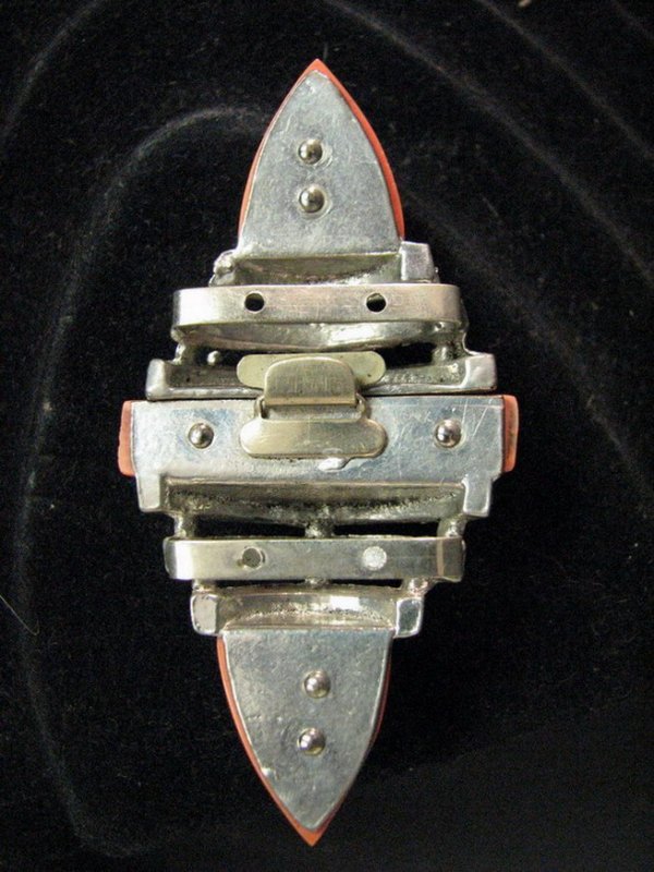 3 PC LOT VINTAGE DECO LADIES BELT BUCKLES - 6