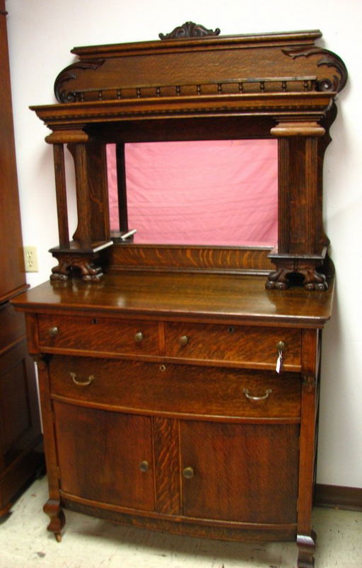 6587 Tiger Oak Mirror Back Buffet Sideboard Nov 11 2007 6587 Tiger Oak Mirror Back Buffet Sideboard