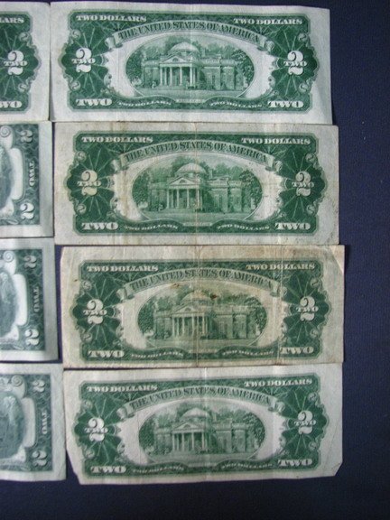 ESTATE LOT 13 U.S. TWO DOLLAR NOTES 1923-76 - 8