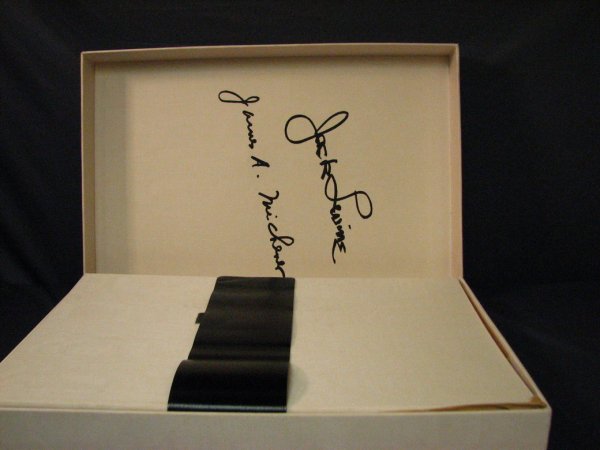 JACK LEVINE FACING EAST LITHOGRAPHS: JACK LEVINE FACING EAST LITHOGRAPHS Text by James Michener. Lithos by Jack Levine, 1970. Double signed by Levine and Michener. 1533/2500.