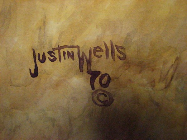 JUSTIN WELLS WATERCOLOR Western Art Horses - 5
