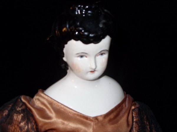CHINA HEAD DOLL REPRODUCTION NICE DRESS