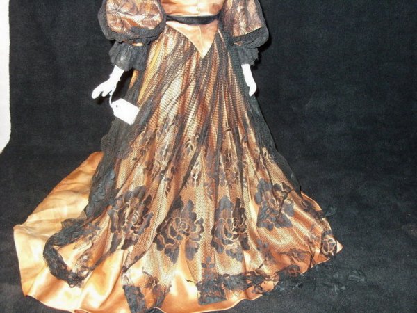 CHINA HEAD DOLL REPRODUCTION NICE DRESS - 3