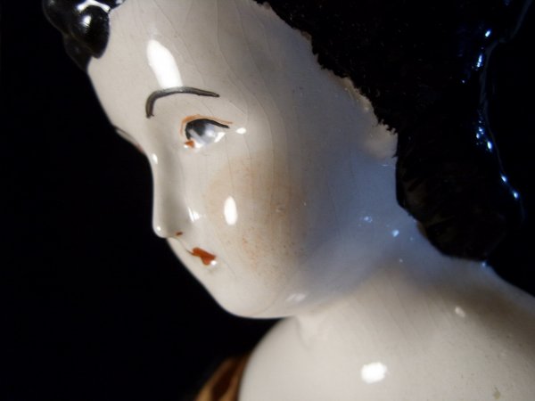 CHINA HEAD DOLL REPRODUCTION NICE DRESS - 5