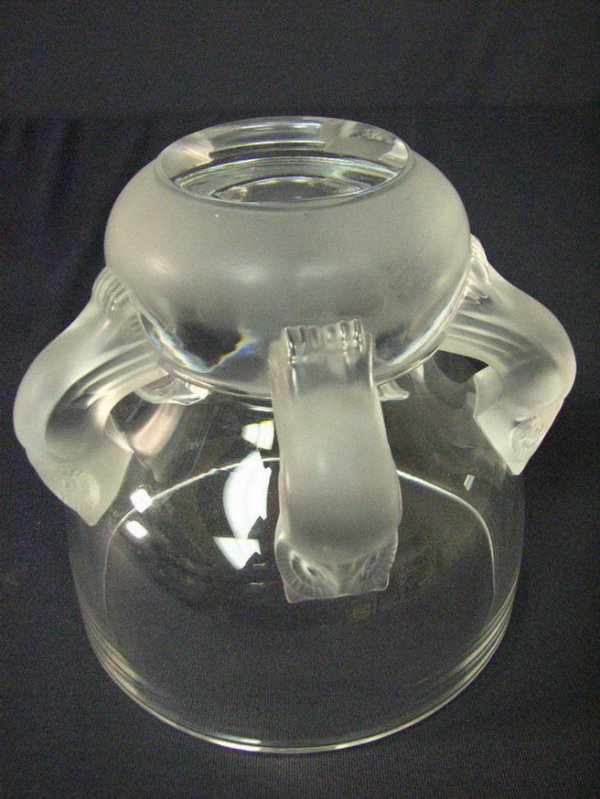LALIQUE VASE HIBOUX OWLS ART DECO - 5