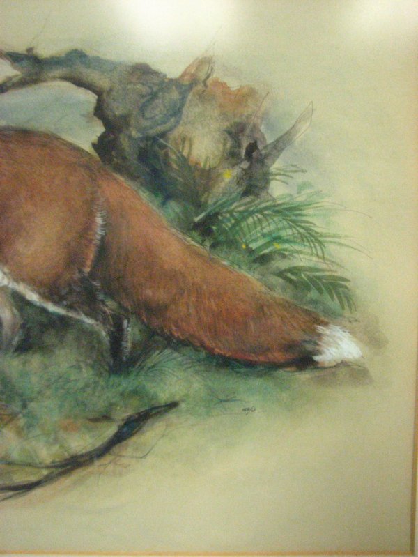RED FOX WATERCOLOR BY ORR - 5