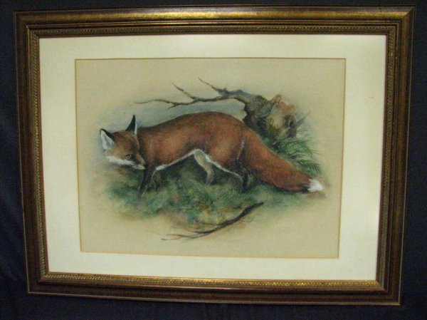 RED FOX WATERCOLOR BY ORR - 7