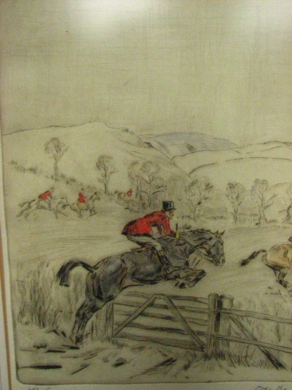 TOM CARR LITHOGRAPH HUNT SCENE - 3