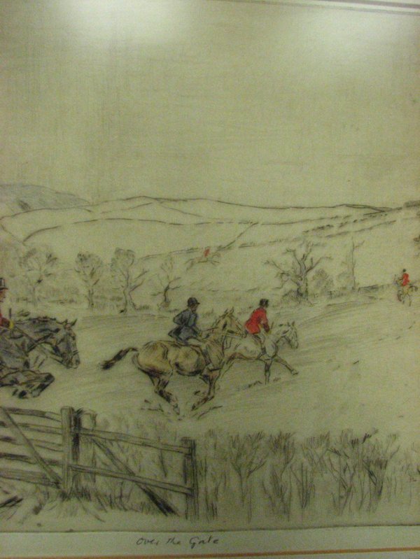 TOM CARR LITHOGRAPH HUNT SCENE - 4