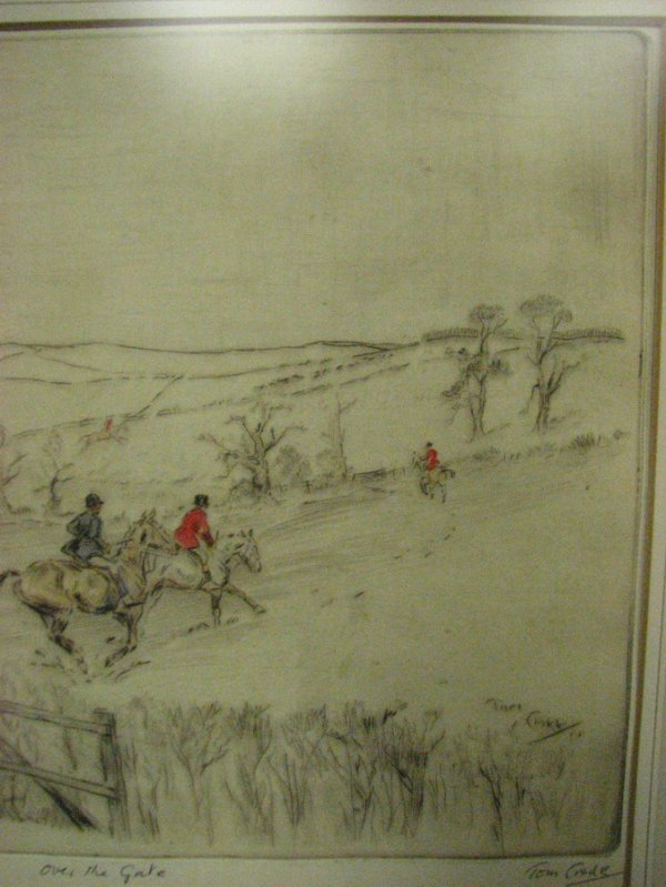 TOM CARR LITHOGRAPH HUNT SCENE - 5