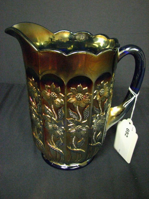 FENTON STARFLOWER CARNIVAL GLASS PITCHER - 2