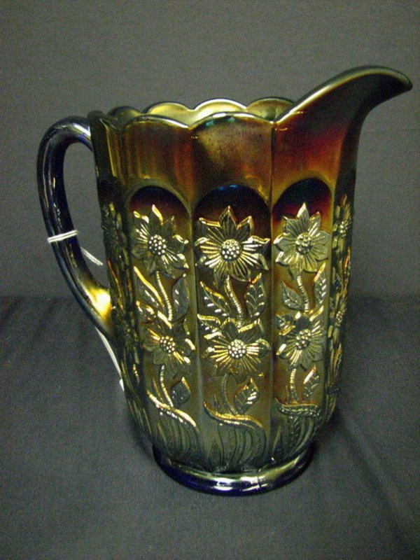 FENTON STARFLOWER CARNIVAL GLASS PITCHER - 3