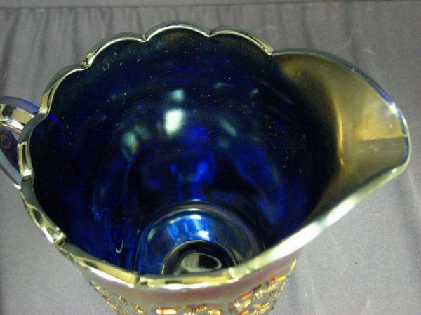 FENTON STARFLOWER CARNIVAL GLASS PITCHER - 6
