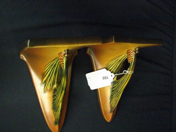 ROSEVILLE PINECONE WALL SHELF PAIR